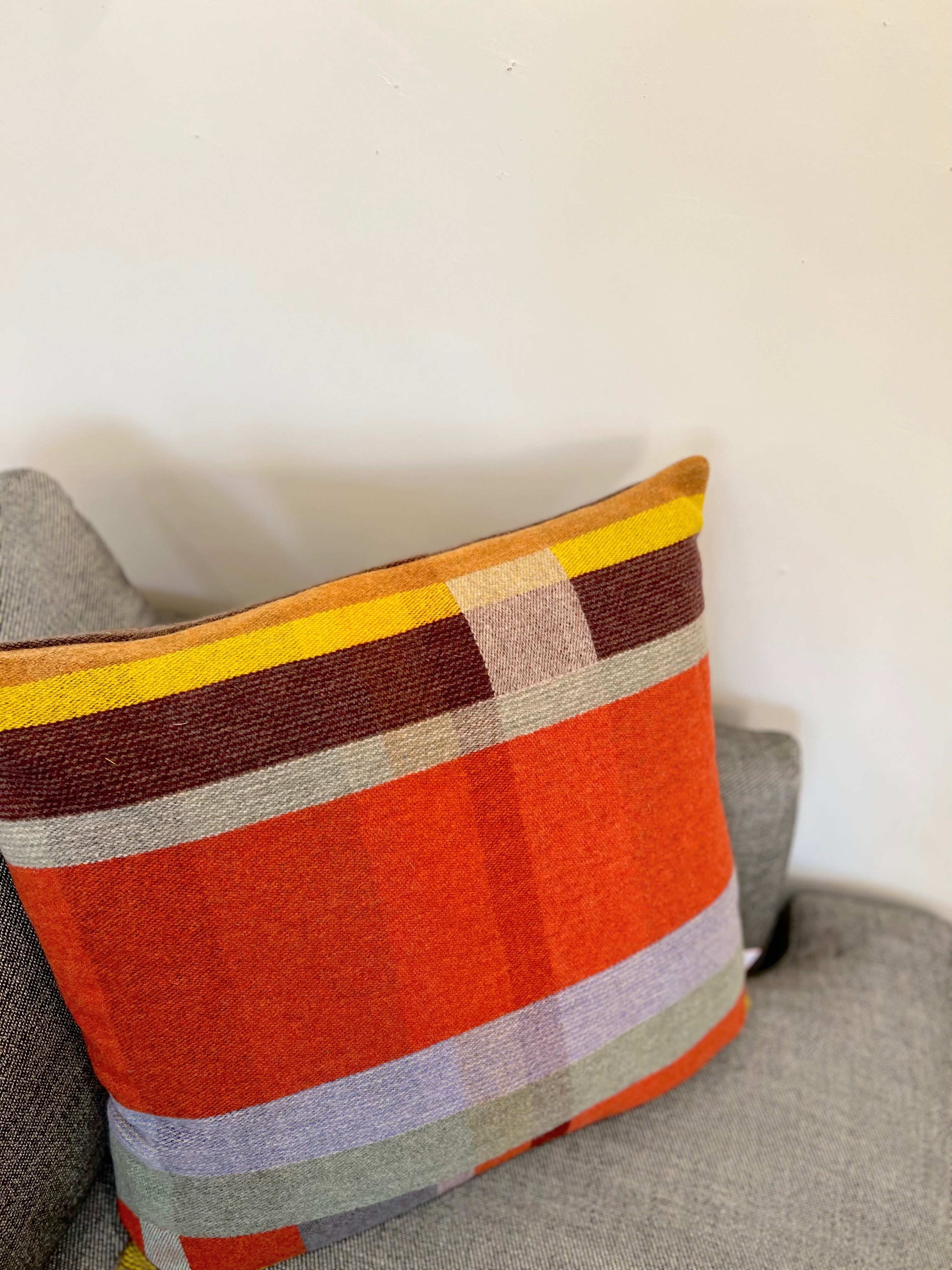 Wallace Sewell Merino Lambswool Colorblock Pillow Cecil socius design