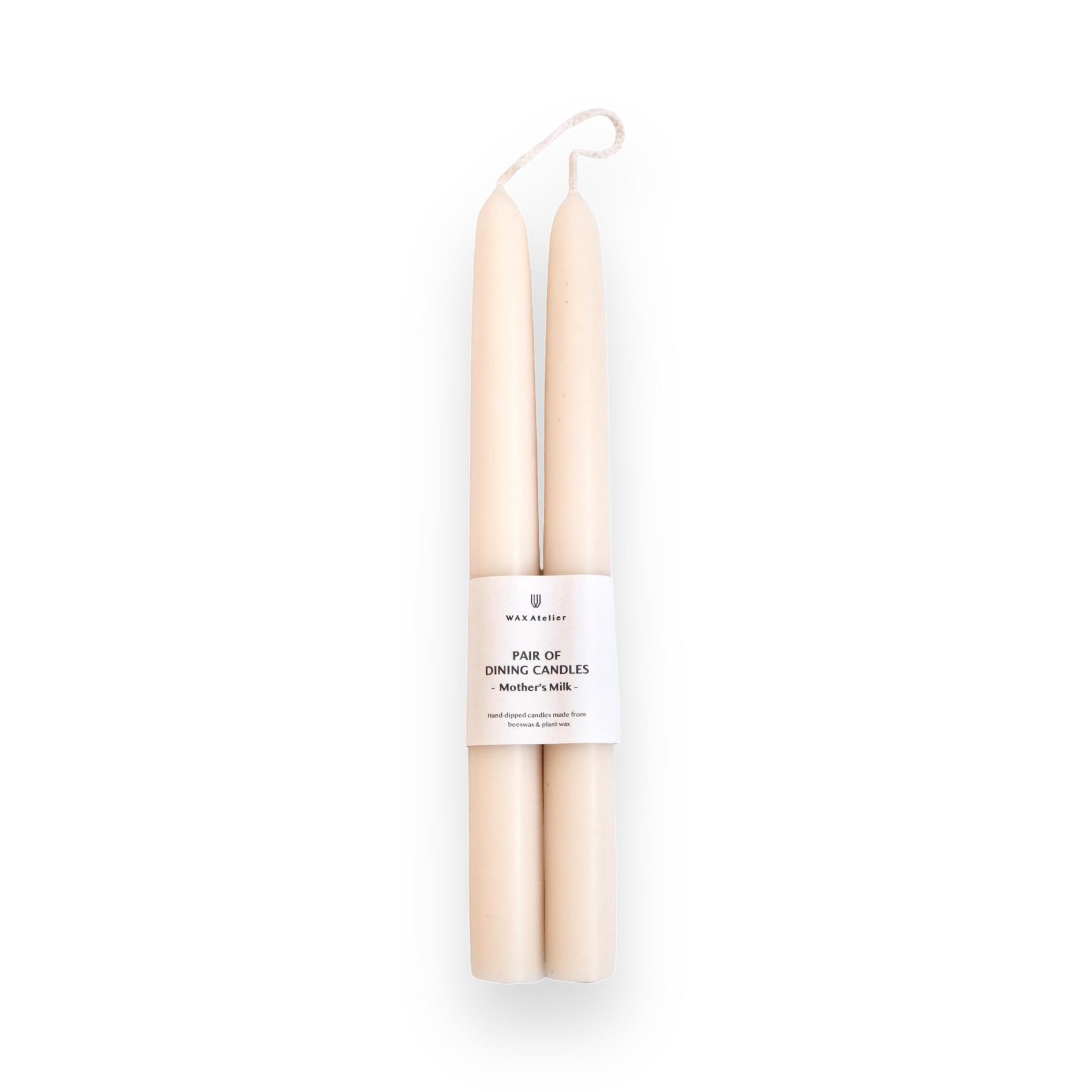 Wax Atelier Beeswax Dining Candles · Mother's Milk