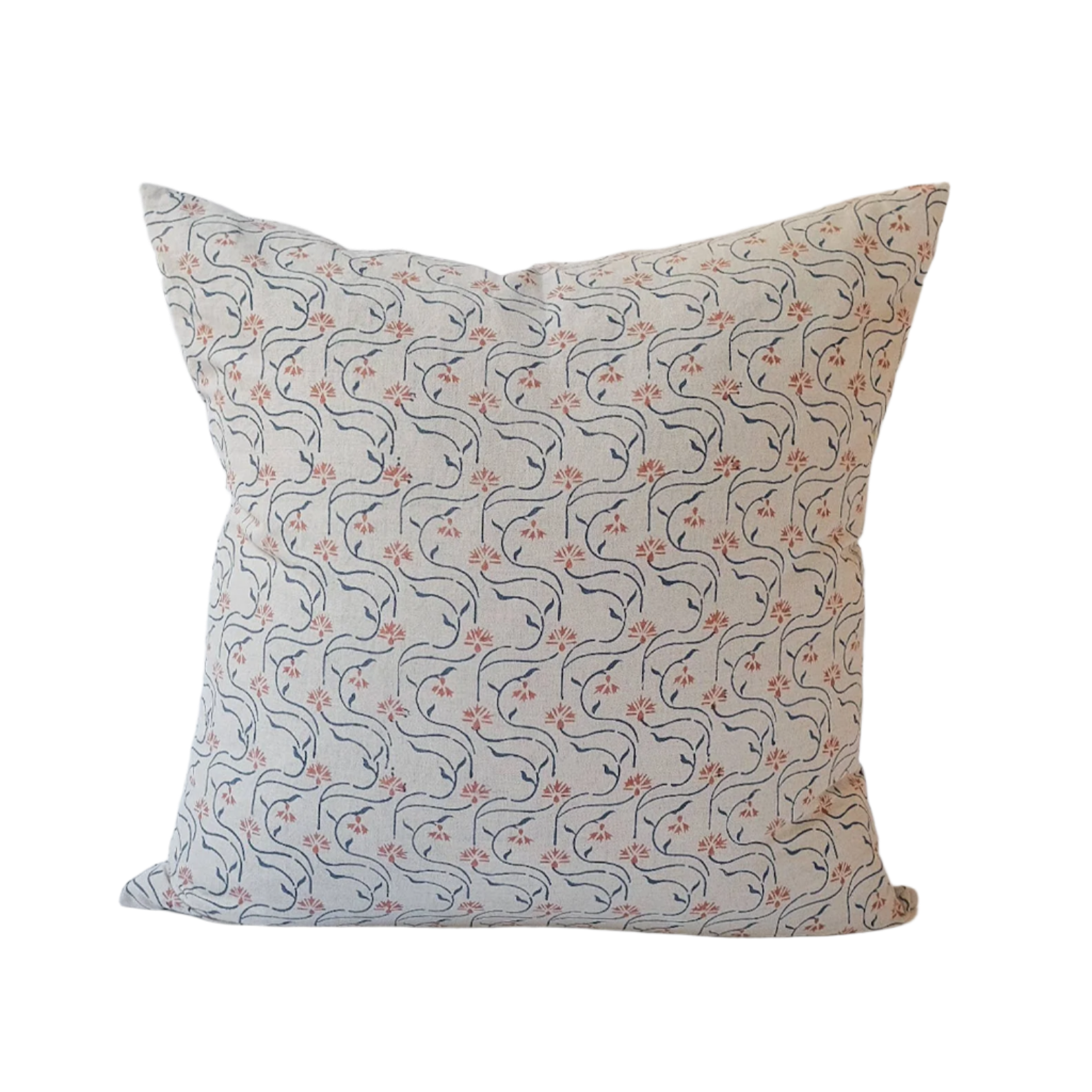 Saba Hand Block-Printed Linen Pillow