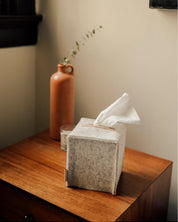 Graf Lantz Merino Wool Felt Tissue Box Cover · Heather White