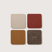 Bierfilzl Merino Wool Square Coaster 4-Pack · Mesa