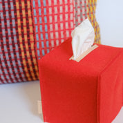 Graf Lantz Merino Wool Felt Tissue Box Cover · Orange