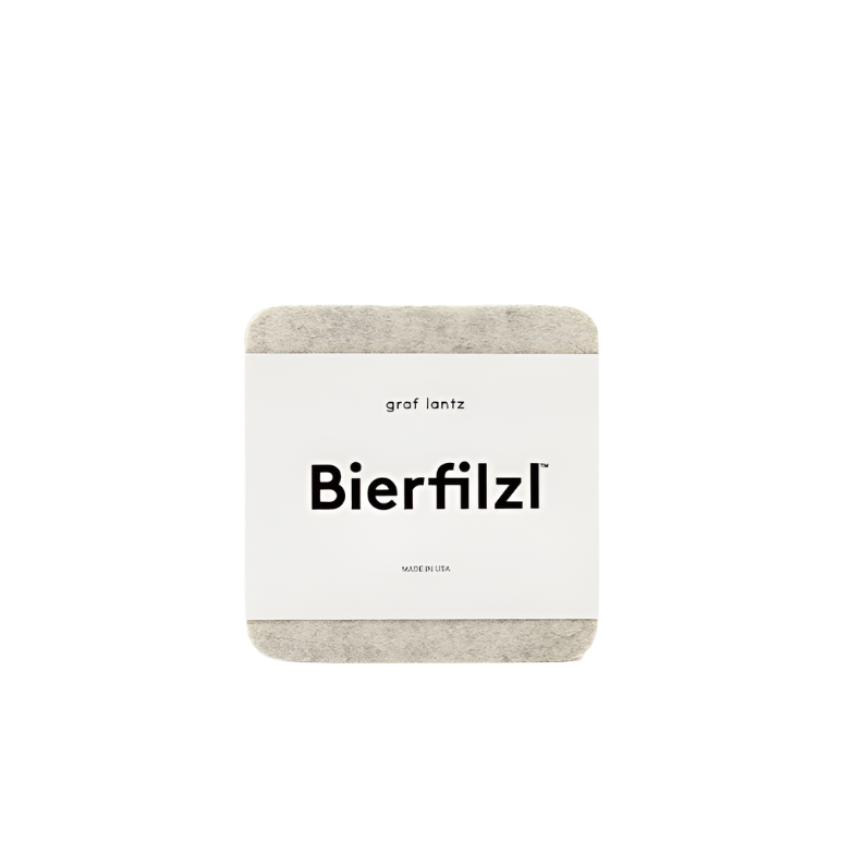 Graf Lantz · Bierfilzl Merino Wool Square Coaster 4 Pack · Heather White