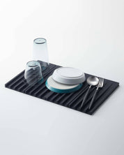 Tower Folding Dish Drainer Mat - Silicone: White