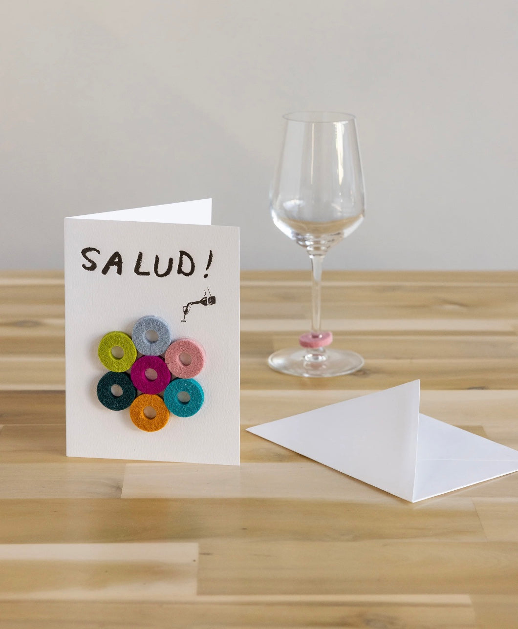 Graf Lantz Wine-Ote's Merino Wool Felt Wine Marker Note Card