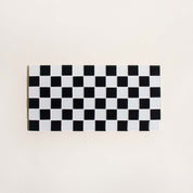 Glass Tile Decorative Tray · Black & White Checkered