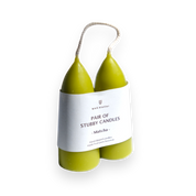 Wax Atelier Beeswax Stubby Candles · Matcha