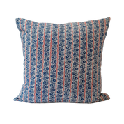 Vipin Hand Block-Printed Linen Pillow · Indigo