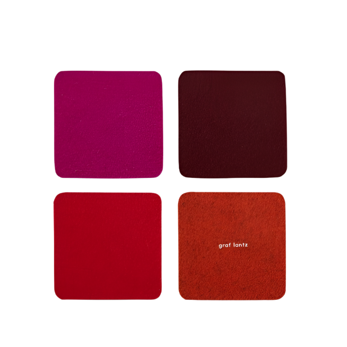 Graf Lantz · Bierfilzl Merino Wool Square Coaster Multi 4 Pack · Bordeaux