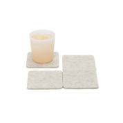 Graf Lantz · Bierfilzl Merino Wool Square Coaster 4 Pack · Heather White