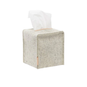 Graf Lantz Merino Wool Felt Tissue Box Cover · Heather White