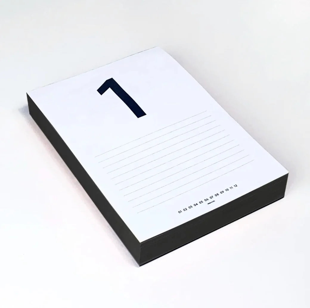 Daily Calendar Pad · Black