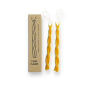 Twin Flame Beeswax Candles