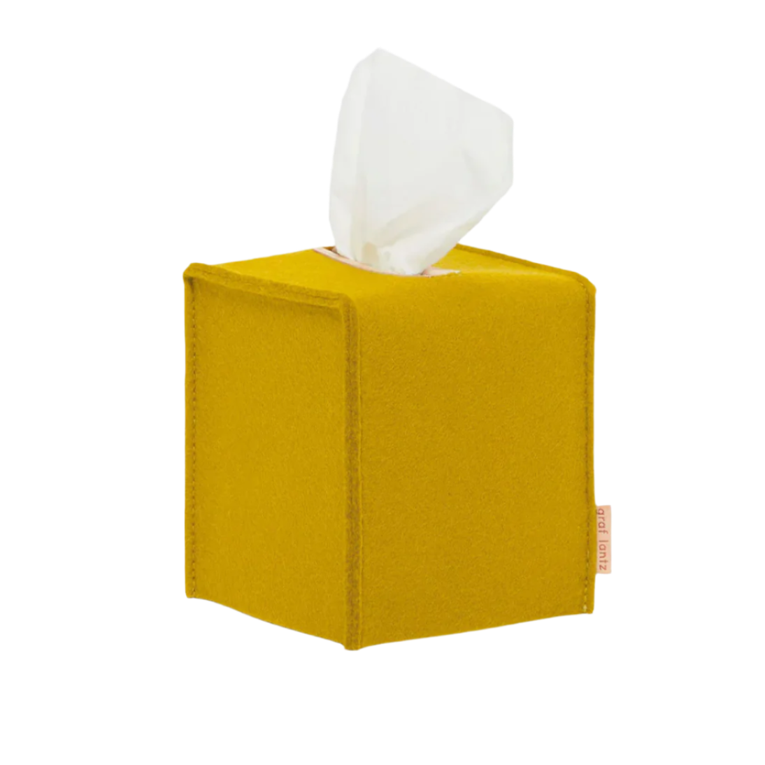 Graf Lantz Merino Wool Small Tissue Box Cover · Dijon