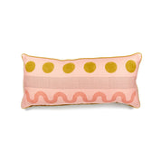 Hand Block-Printed Susie Lumbar Pillow · Peony