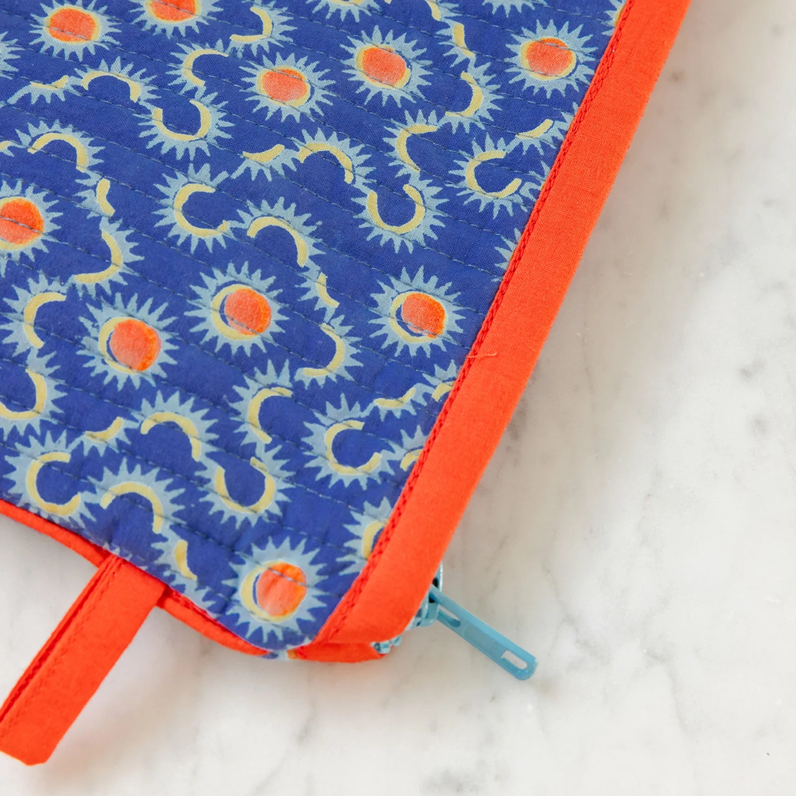 Sundial in Cobalt Travel Pouch · Block Shop Textiles, socius design