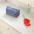 Sundial in Cobalt Travel Pouch · Block Shop Textiles, socius design