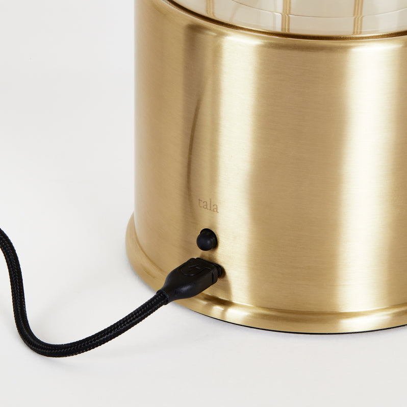 The Muse Portable Lamp in Solid Brass