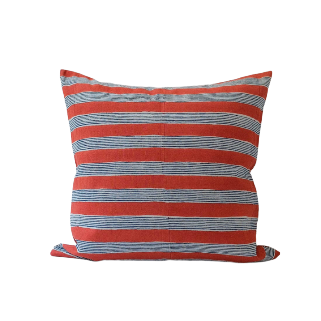 Indu Hand Block-printed Linen Pillow · Rojo