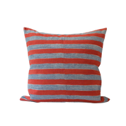 Indu Hand Block-printed Linen Pillow · Rojo