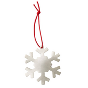 Silver Plated Snow Flake Ornament (D)