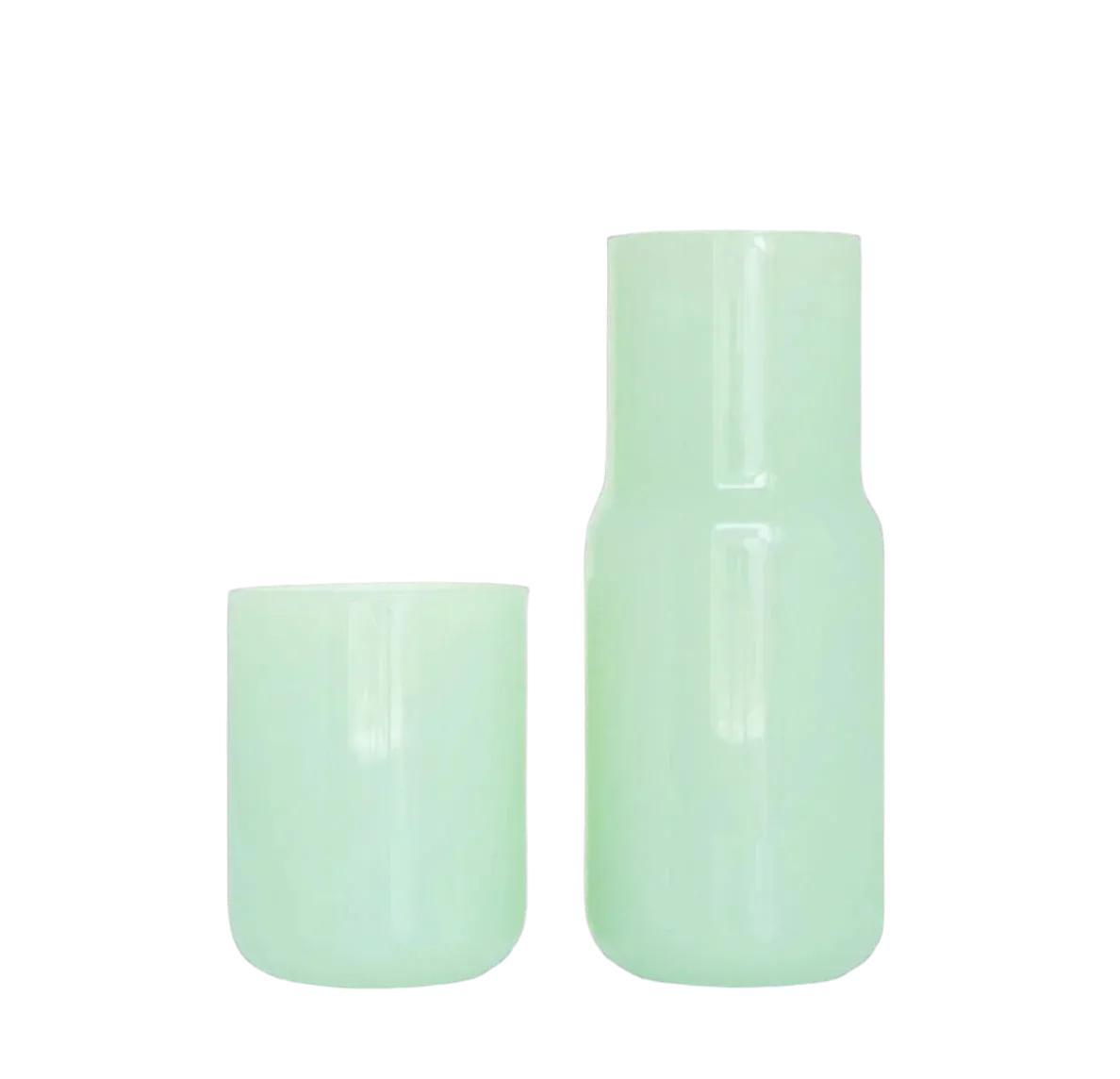 Tinted Glass Carafe Set · Jade