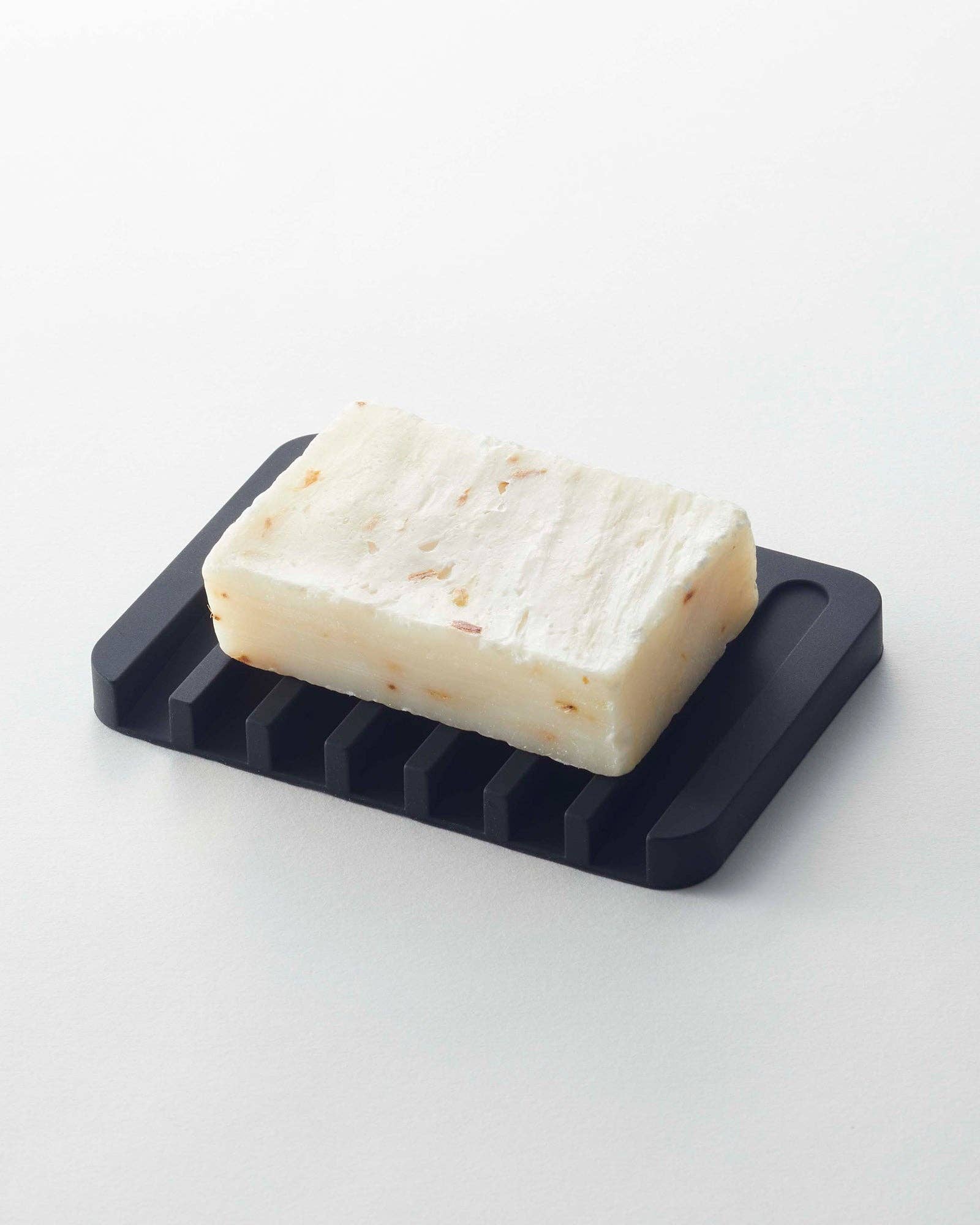 Yamazaki Home · Self-Draining Silicone Soap Dish · Black