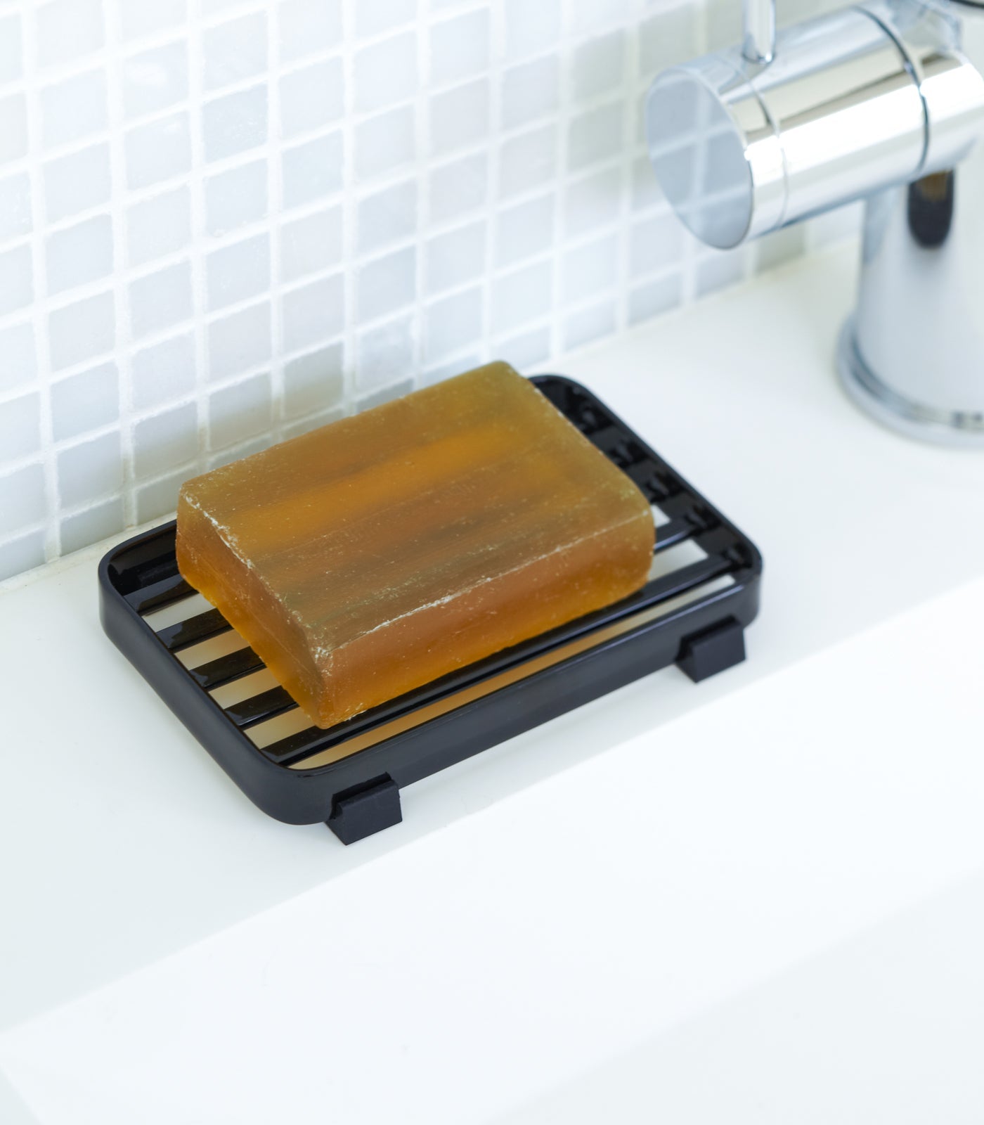 Slotted Steel Soap Tray · Yamazaki Home