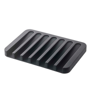 Yamazaki Home · Self-Draining Silicone Soap Dish · Black