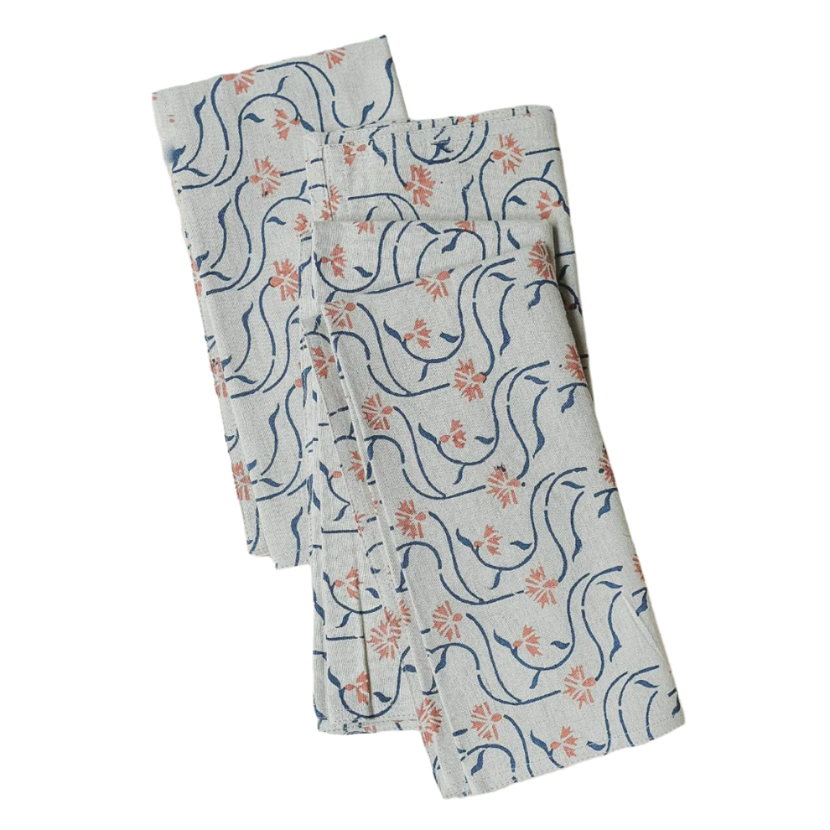 Juhi Block-Printed Linen Table Napkins · Set of 4