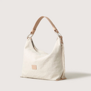 Hana Canvas Hobo Bag in Natural Vachetta