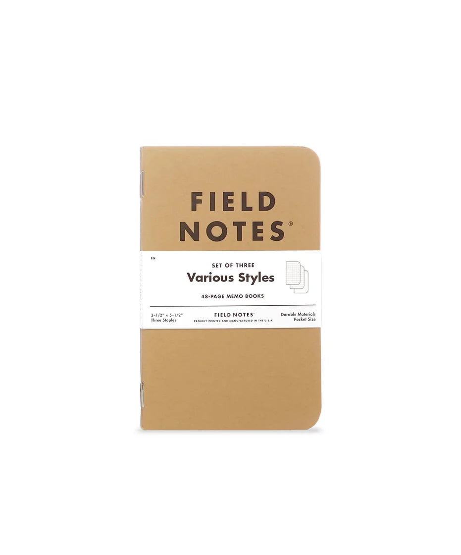 Field Notes 3-Pack Mixed Memo Books · Original Kraft