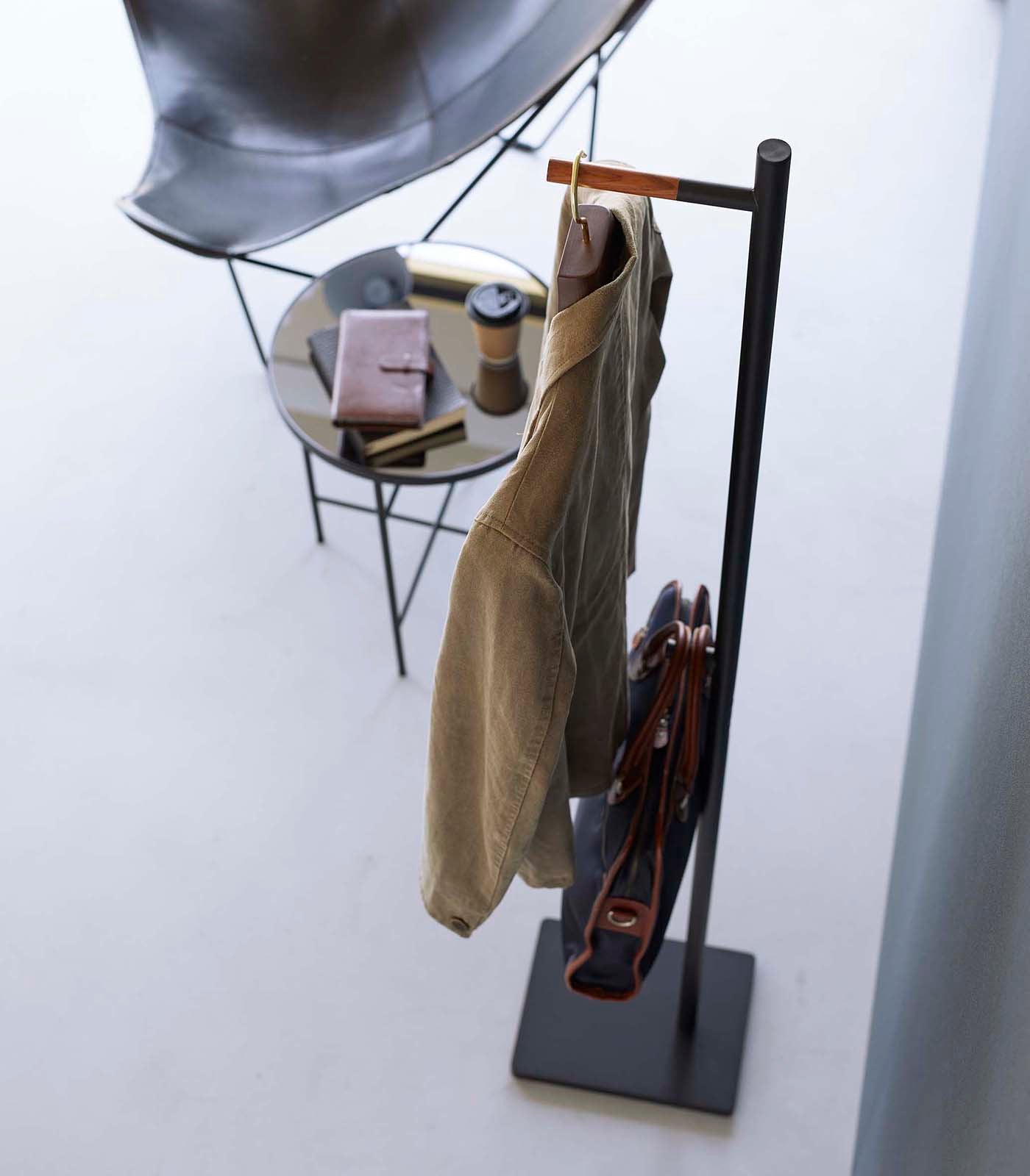 Steel + Wood Single Side Coat Rack · Yamazaki Home