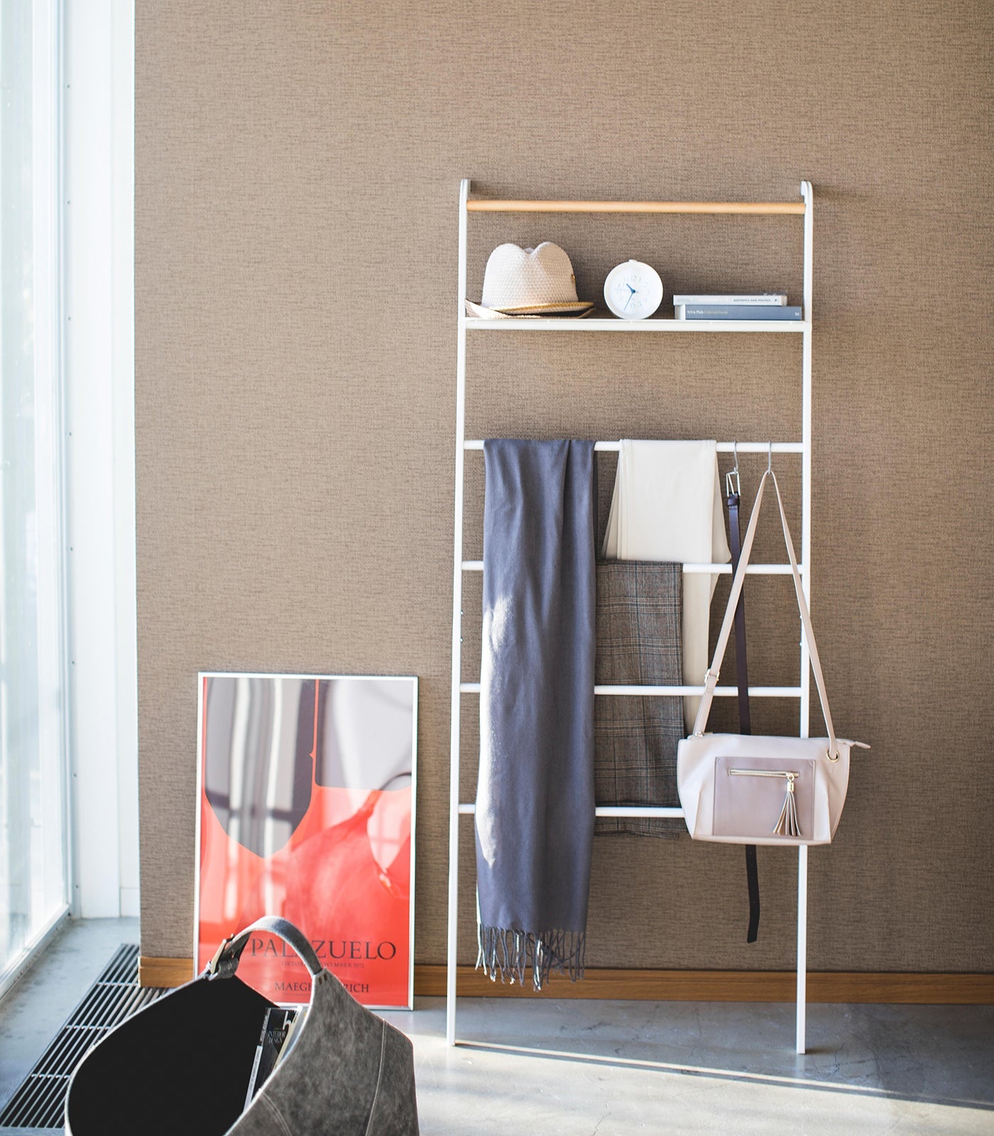 Steel Leaning Storage Ladder · Yamazaki Home