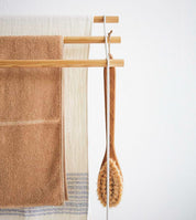 Steel + Wood Bath Towel Rack (32" H)  · Yamazaki Home