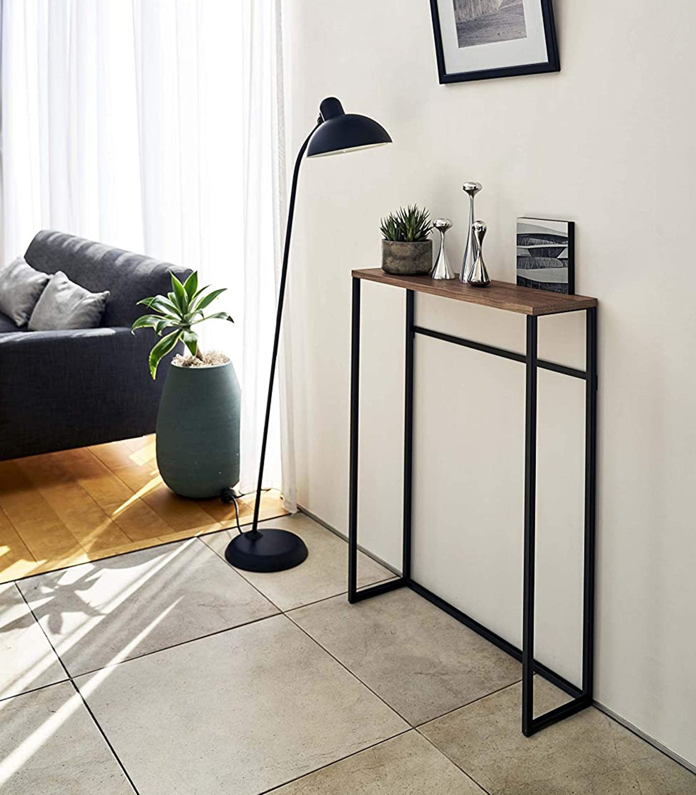 Narrow Entryway Console Table (32" H)  - Steel