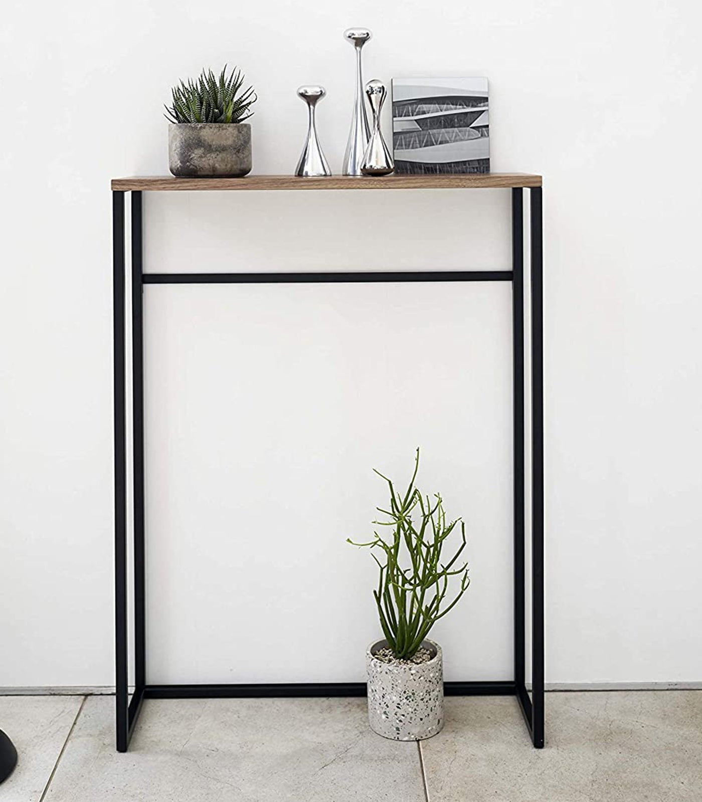 Narrow Entryway Console Table (32" H)  - Steel