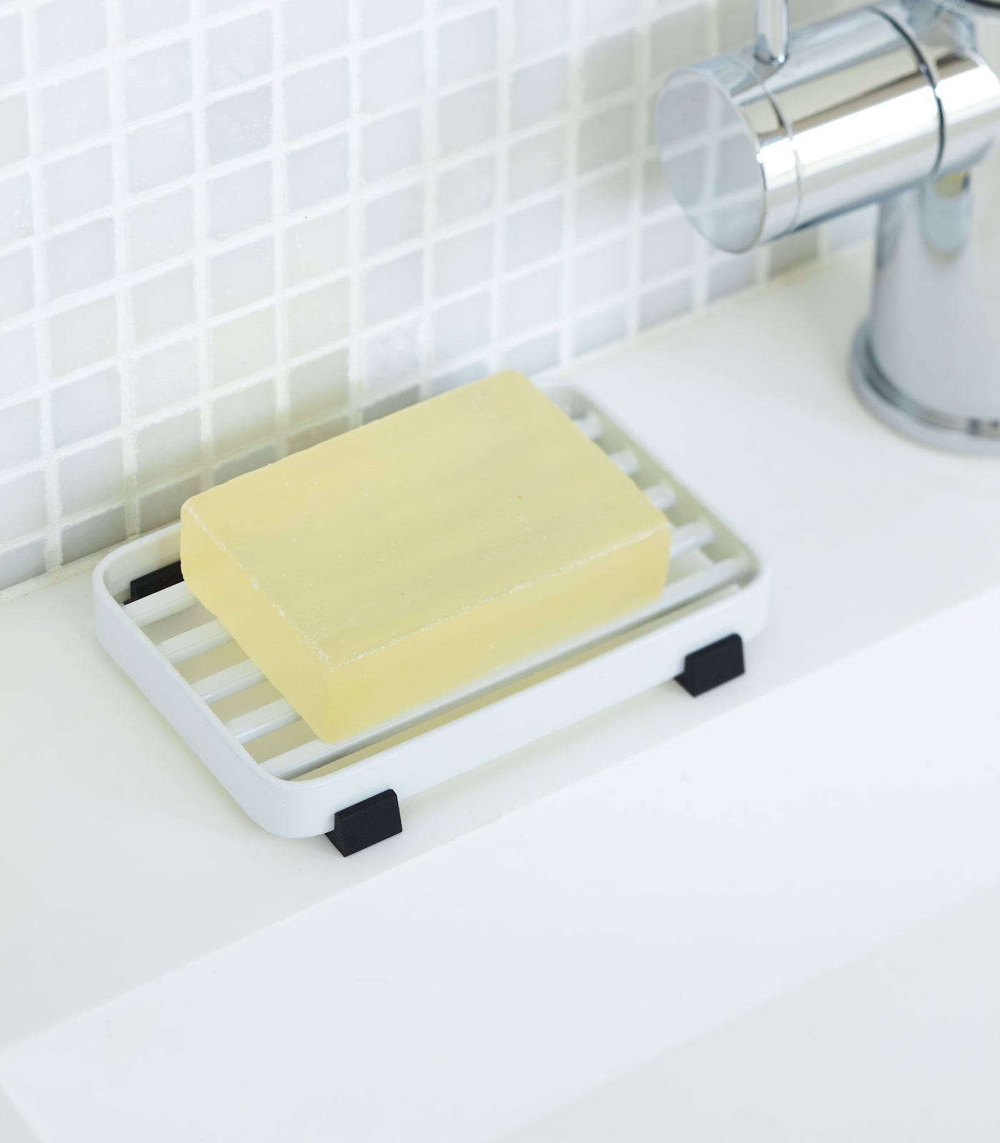 Slotted Steel Soap Tray · Yamazaki Home