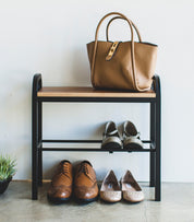 Steel + Wood Shoe Organizer & Bench (18" H) · Yamazaki Home