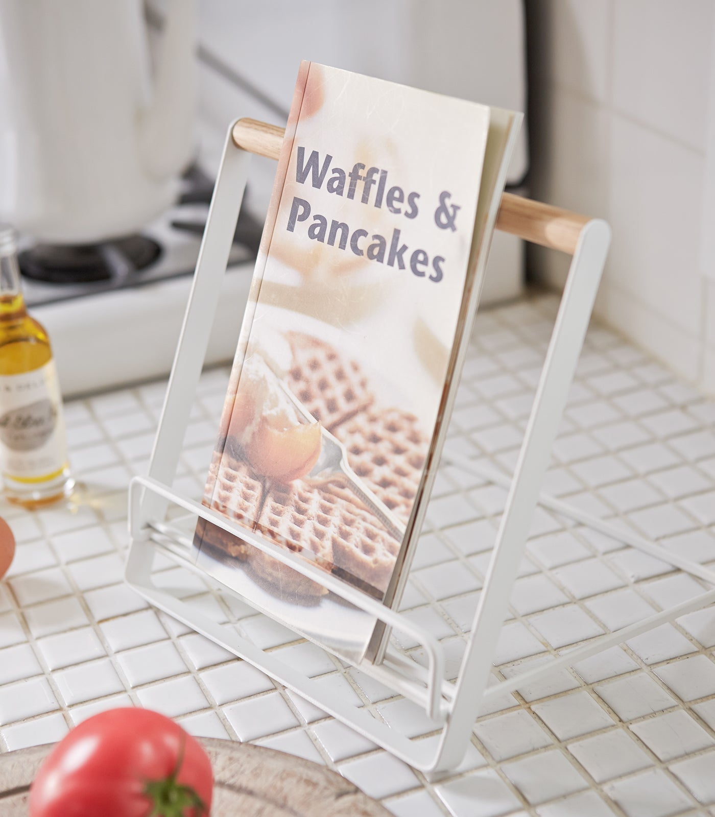 Steel + Wood Tablet and Cookbook Stand · Yamazaki Home