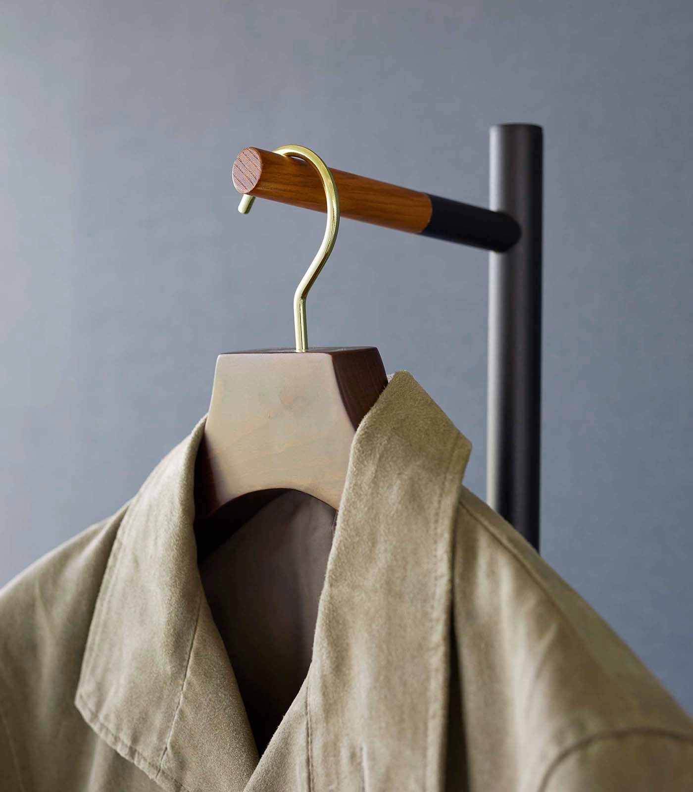 Steel + Wood Single Side Coat Rack · Yamazaki Home