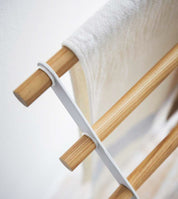 Steel + Wood Bath Towel Rack (32" H)  · Yamazaki Home